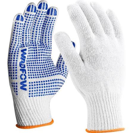 Wadfow Knitted PVC Dotted Gloves XL WKG1801