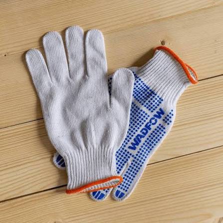 Wadfow Knitted PVC Dotted Gloves XL WKG1801