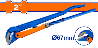 Wadfow 45° Heavy duty swedish pipe wrench WPW3102