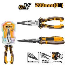 Ingco High leverage long nose pliers 200mm HHLNP28200