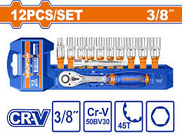 Wadfow 12 Pcs 3/8" socket set WST3212