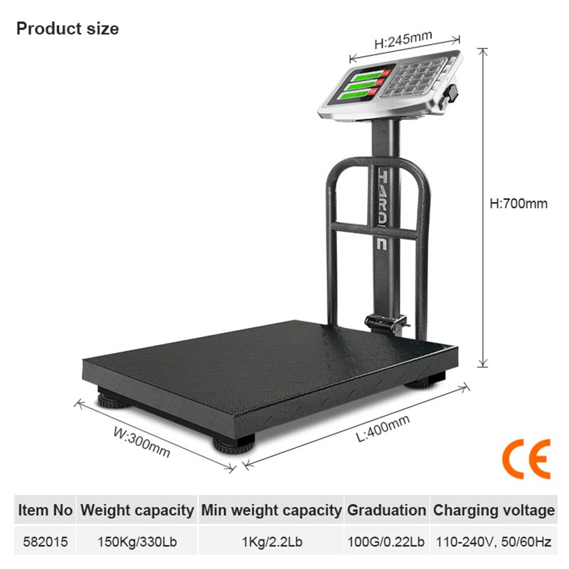 Harden 150KG Electronic Platform Scale 582015
