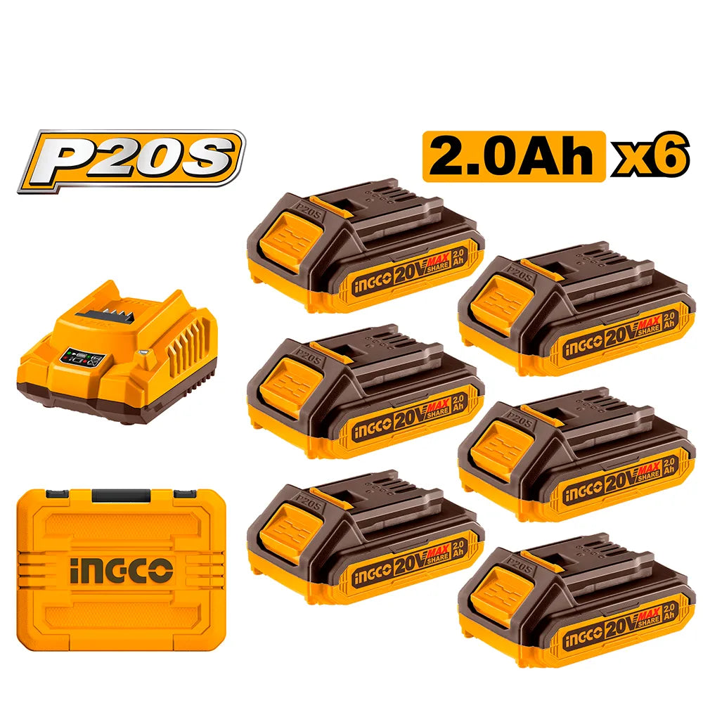 Ingco P20S Lithium-Ion battery and charger kit 20V FBCLI20611