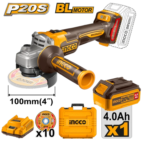 Ingco Cordless angle grinder 20v CAGLI21104