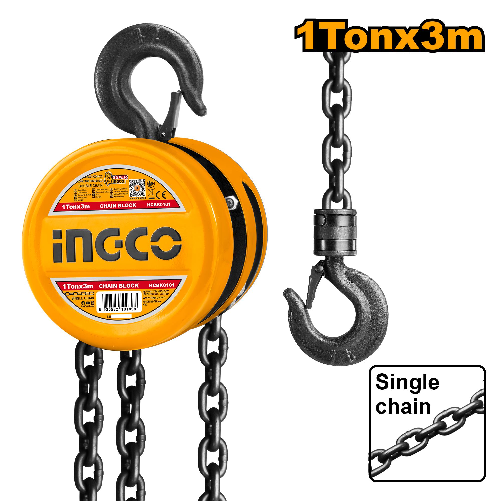 Ingco Chain block 1 ton HCBK0101