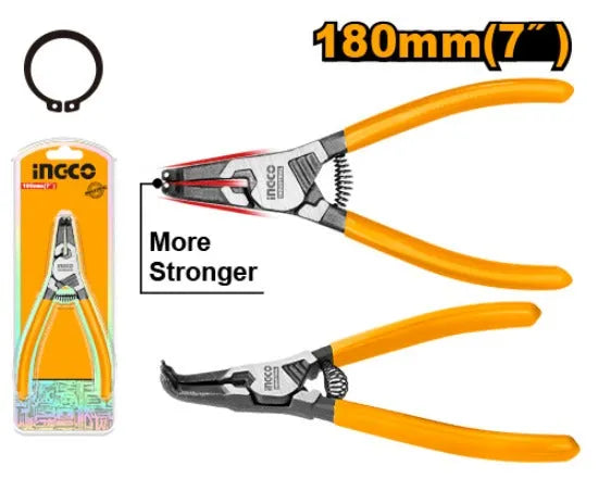 Ingco Circlip pliers 180mm bent head external HCCP261802