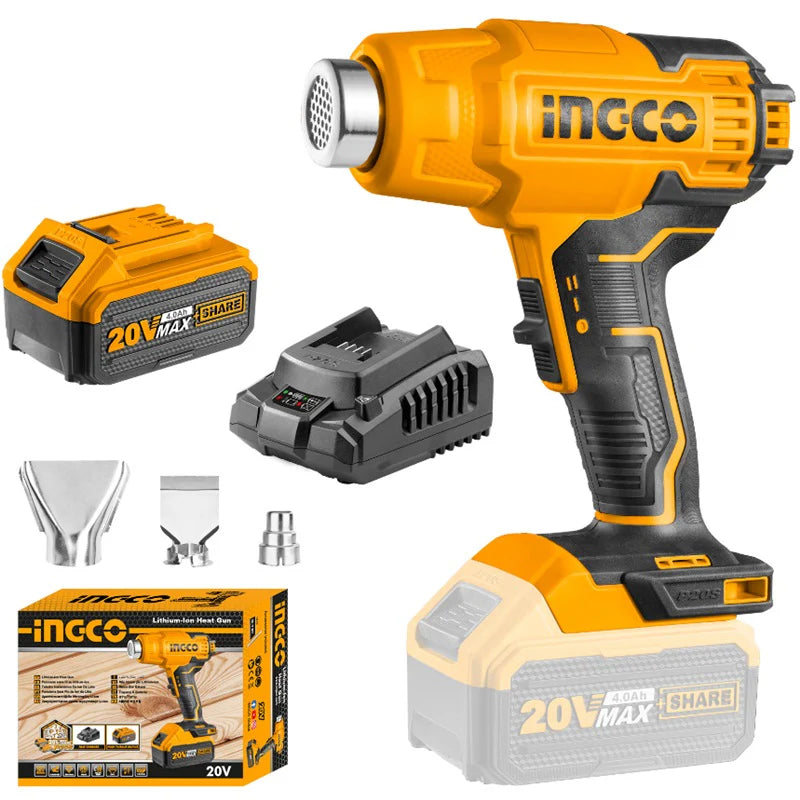 Ingco Cordless heat gun 20v HGLI20025