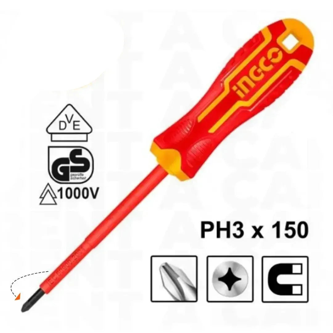 Ingco Insulated screwdriver PH3*150MM HISD81PH3150