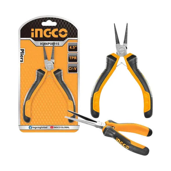 Ingco Mini needle nose pliers 115mm HMNNP08115