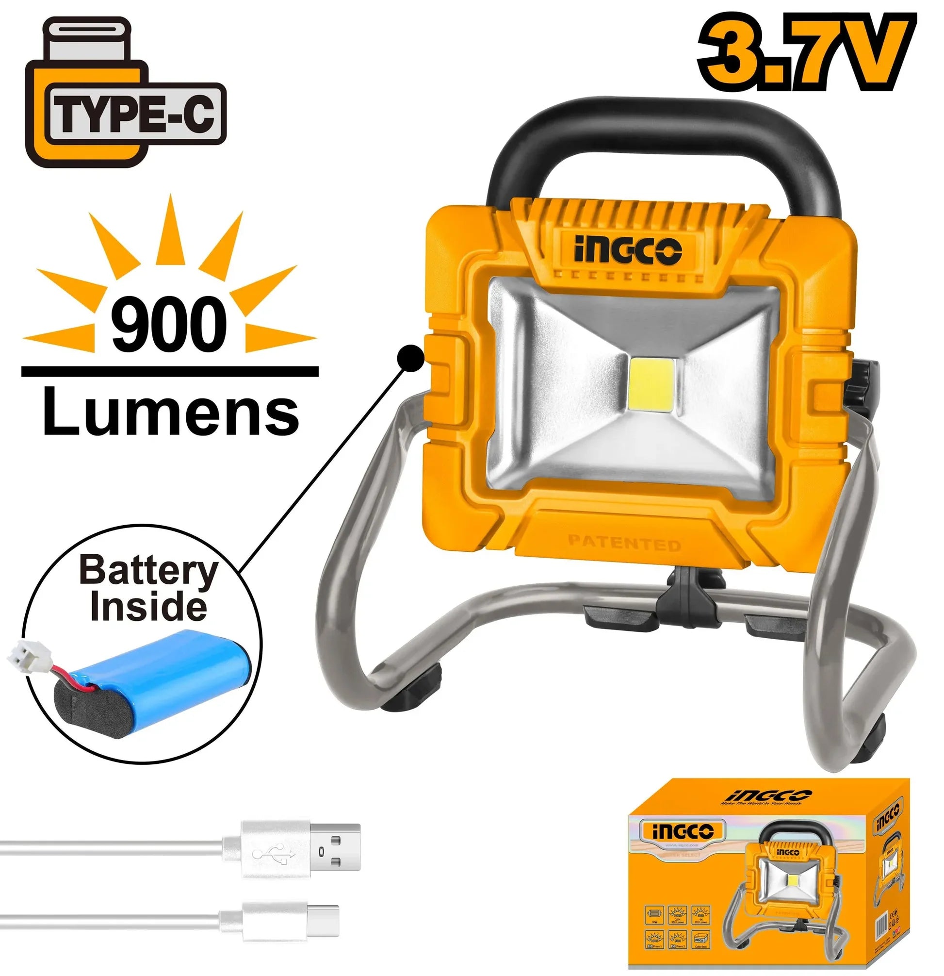 Ingco Cordless portable lamp 3.7v HRLF4415