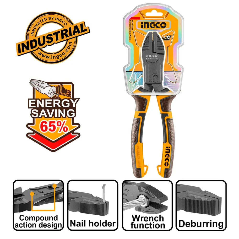 Ingco Compound action combination pliers 180mm HCCP58180