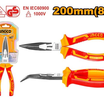 Ingco Insulated bent nose pliers 200mm HIBNP28208