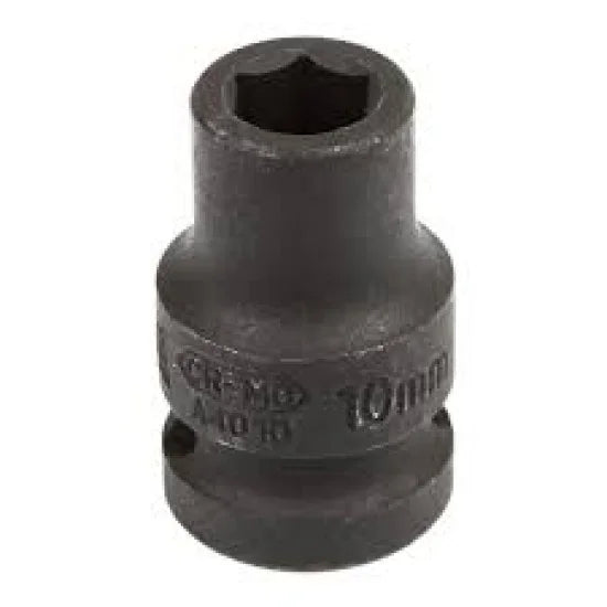 LICOTA MADE IN TAIWAN 1/2" DR. 6PT FLANK IMPACT SOCKET 22MM CR-MO BLACK