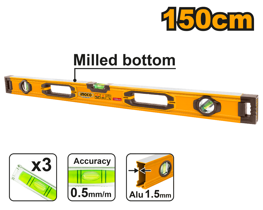 Ingco Spirit level 150cm HSL08150