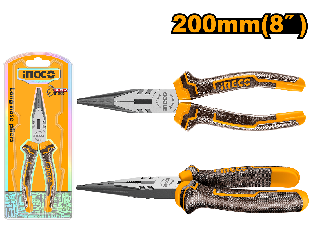 Ingco Long nose pliers 200mm HLNP08208