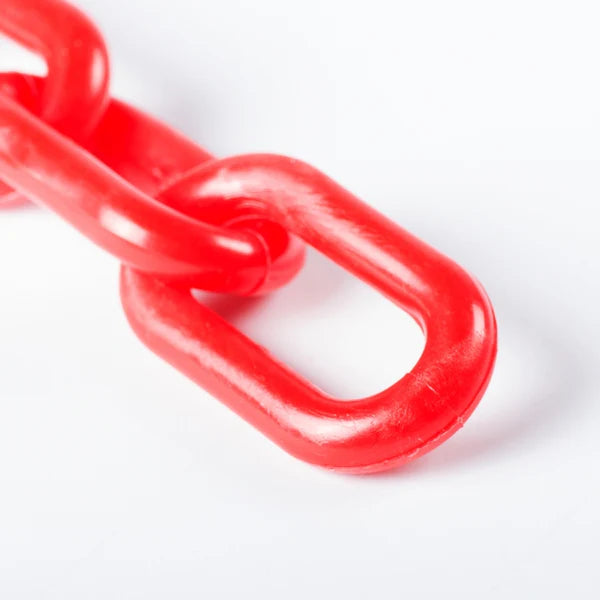 Plastic Barricade Chain | Red & White (Per Foot) 6mm
