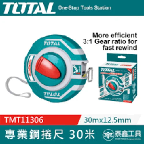 Total Steel measuring tape 30M TMT08306