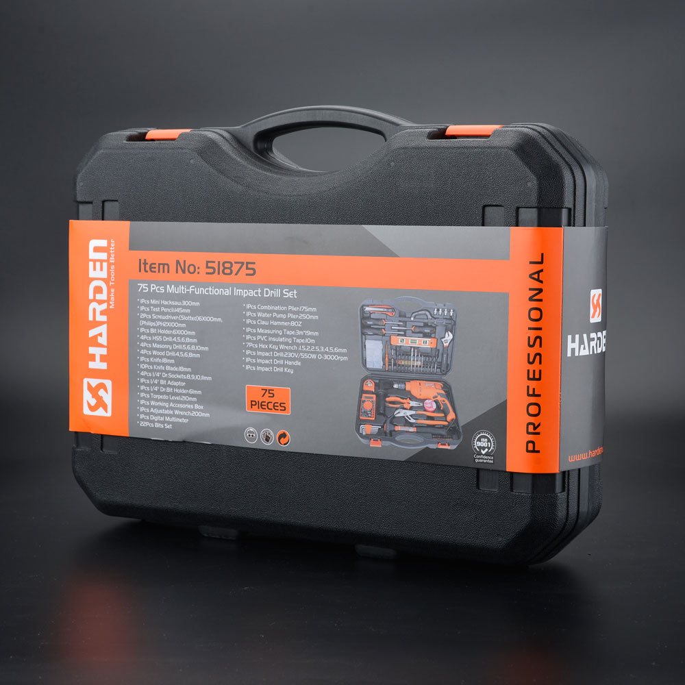 Harden 75pcs Multi-functional Impact Drill Set