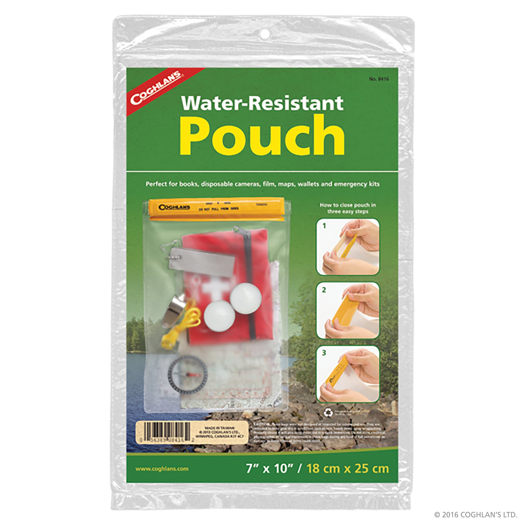 Water Resistant Pouch Size: 7‰ x 10‰ (18 cm x 25 cm)