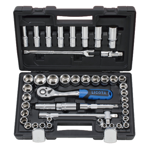 LICOTA MADE IN TAIWAN 47PCS 1/2" DR. SOCKET SET BLOW CASE INCH & MM SIZE