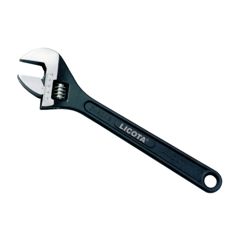 LICOTA MADE IN TAIWAN 10" ADJUSTABLE ANGLE WRENCH BLACK FINISH