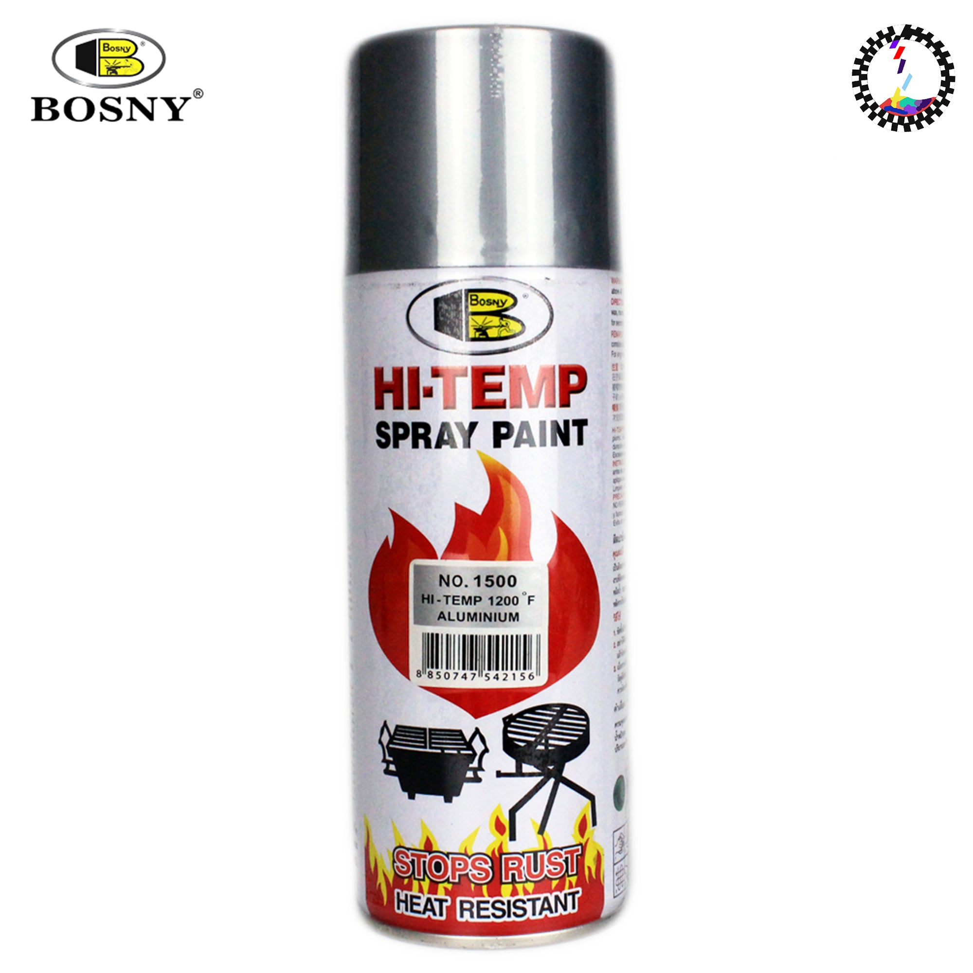 BOSNY HITEMPERATURE SPRAY PAINT ALUMINIUM NO. 1500