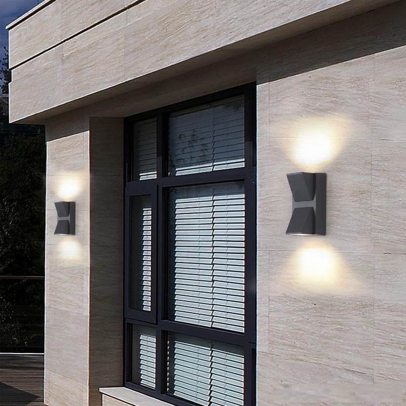 2 x 5w double sided K shaped outdoor wall light 3000K