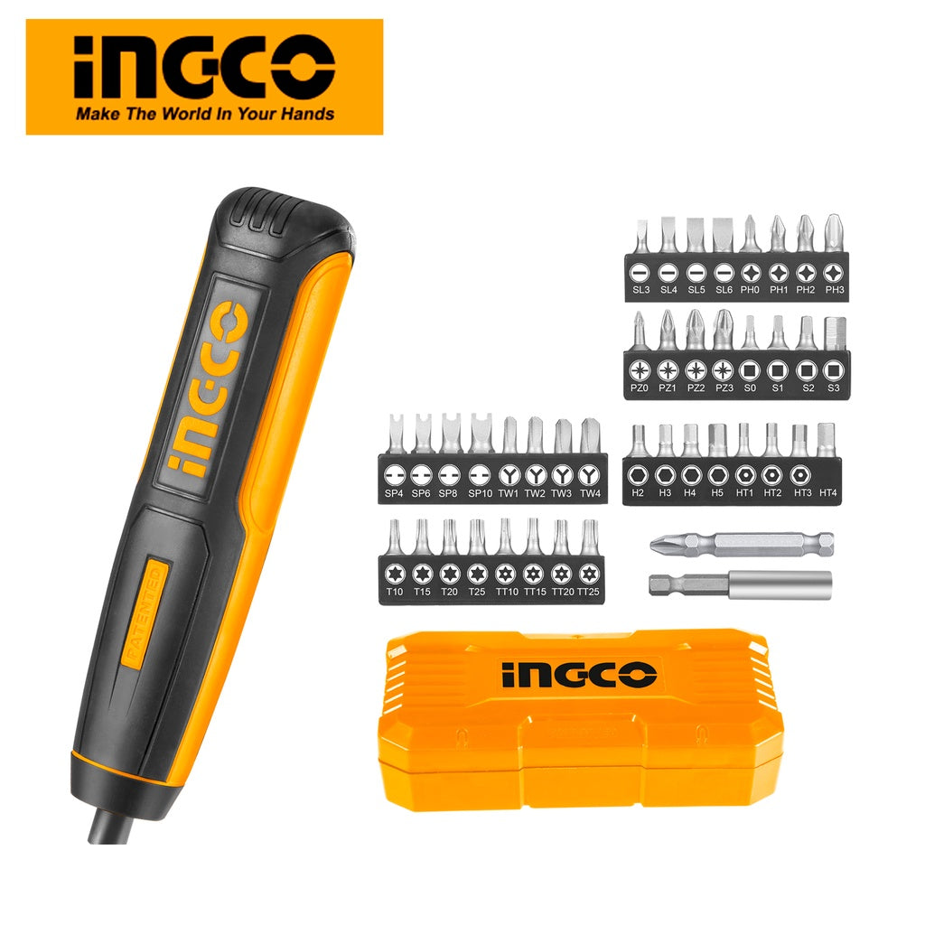 Ingco Lithium-Ion cordless screwdriver 4v CSDLI0403