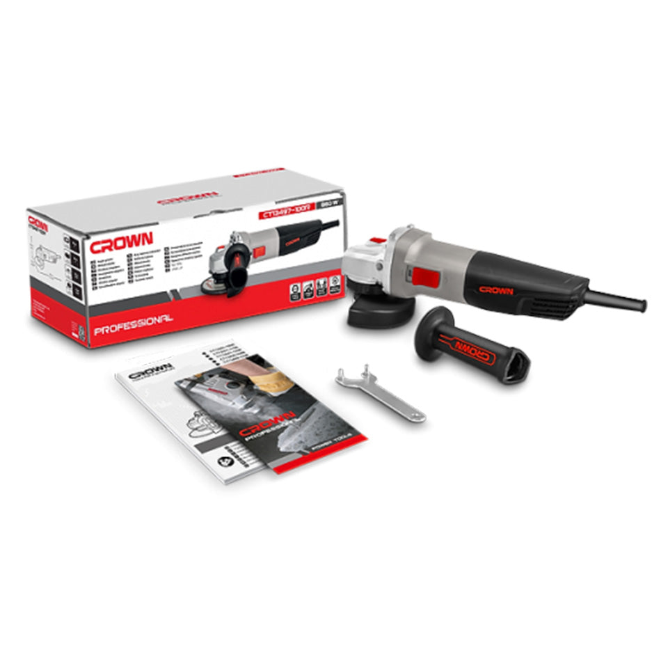 Crown Angle Grinder 4" 100mm 860W Back Switch