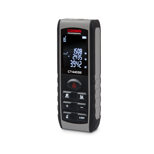 Crown  Laser Measure With Angle Reading 40M LCD Screen