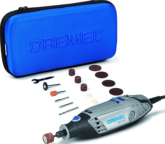 Dremel 3000 Rotary Tool 130 W, Multi Tool Kit with 15 Acessories, Variable Speed 10.000-33.000 RPM