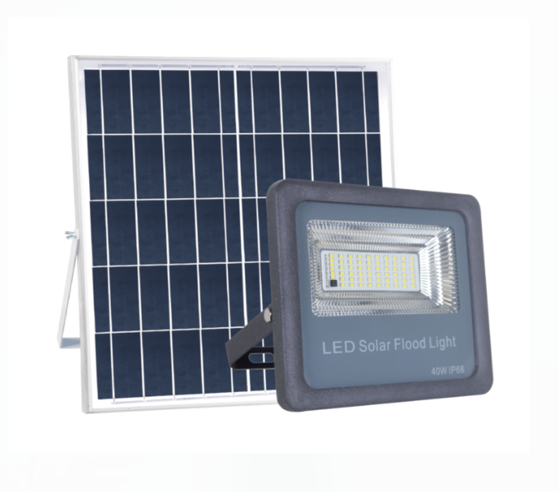 LED Solar floodlight with external Panel 40W