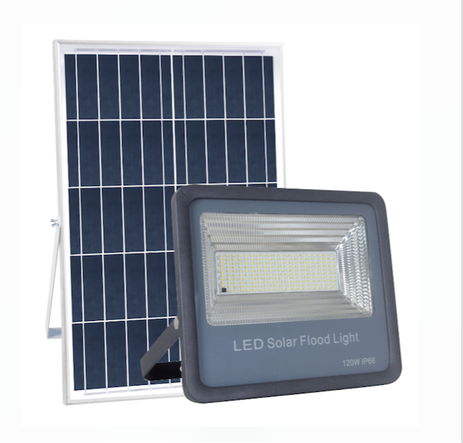 LED Solar floodlight with external Panel 120W