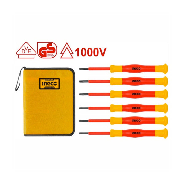 Ingco 6Pcs insulated precision screwdriver set HKIPSD0601
