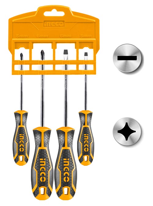 Ingco 4 Pcs screwdriver set HKSD0428