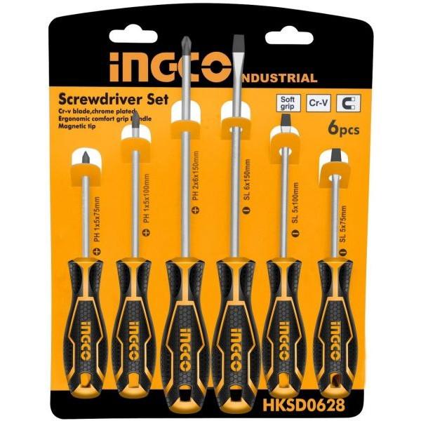 Ingco 6 Pcs screwdriver set HKSD0628