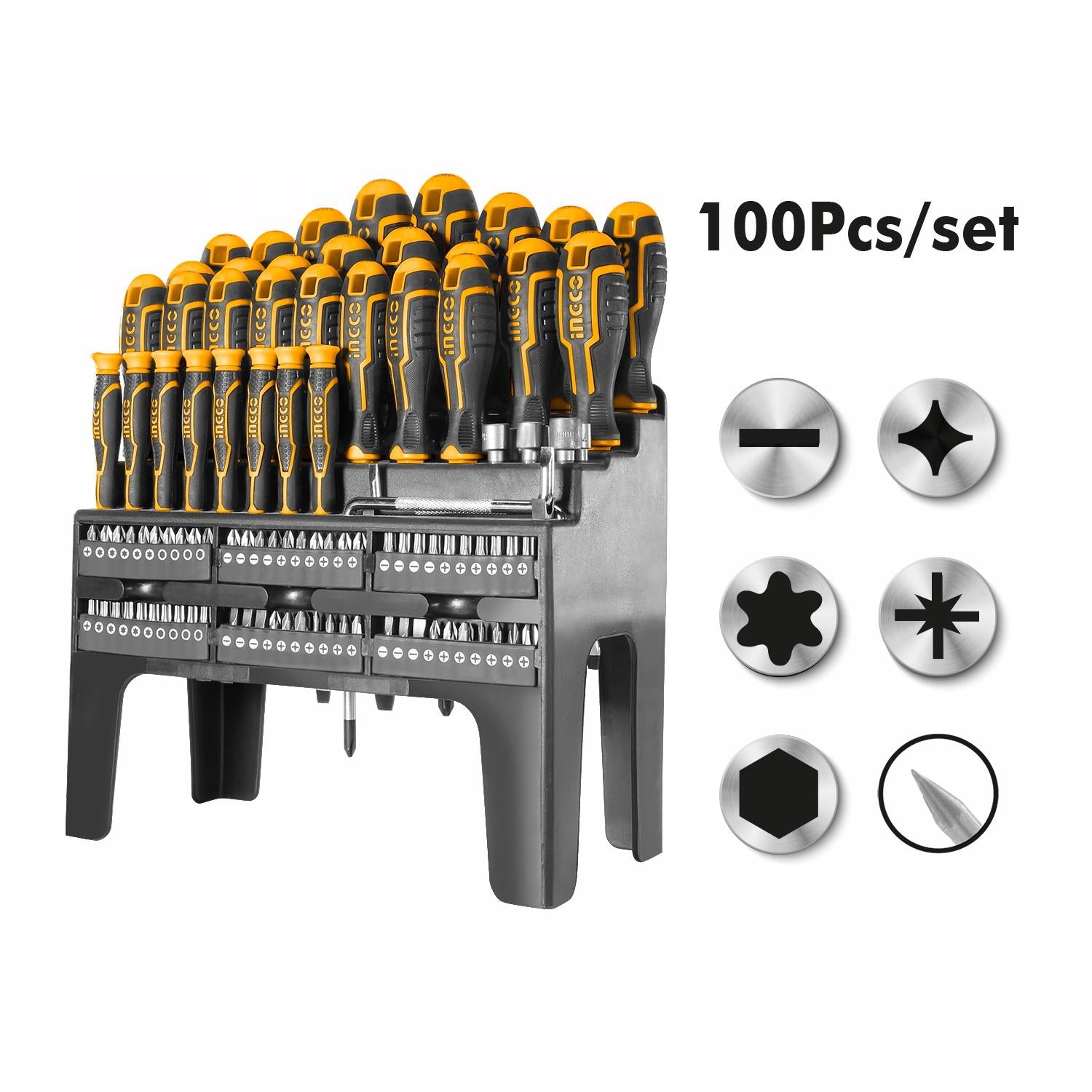 Ingco 100 Pcs screwdriver set HKSD10028