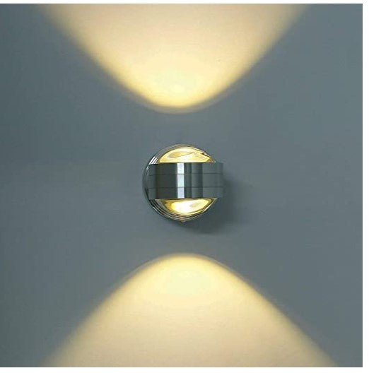 2 x 5w Stainless steel brushed Double sided mini outdoor wall light IP65 3000K