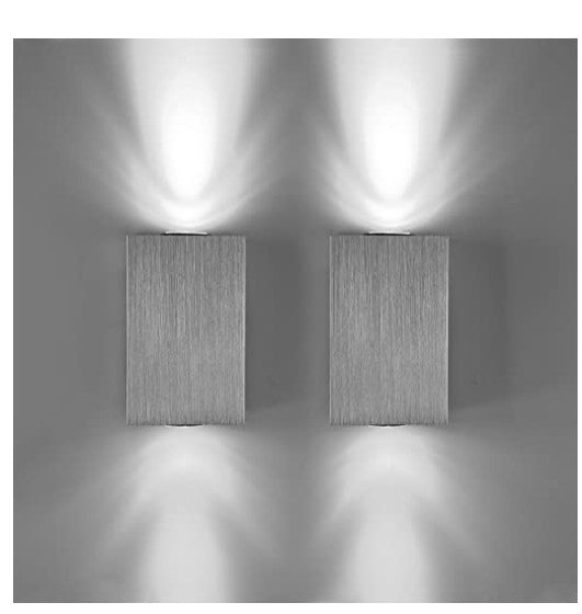 2 x 3w Stainless steel brushed Double sided mini outdoor wall light IP65 3000K