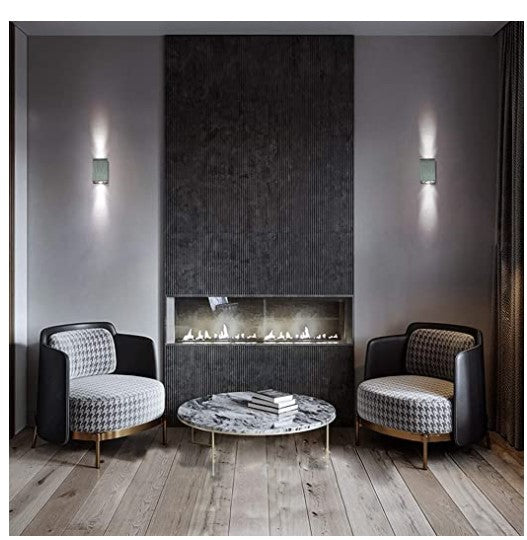 2 x 3w Stainless steel brushed Double sided mini outdoor wall light IP65 3000K