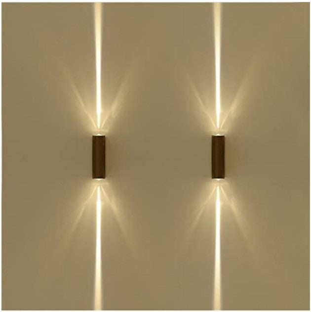 2 x 1.5w Stainless steel brushed Double sided outdoor wall light IP65 3000K