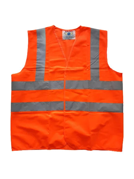 Safety Hi-Vis Vest with Reflector - 120 GSM High Visibility Safety Vest - Orange