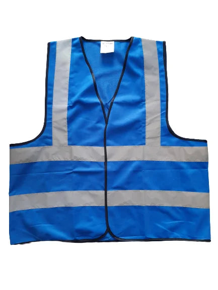 Safety Hi-Vis Vest with Reflector - 120 GSM High Visibility Safety Vest - Blue