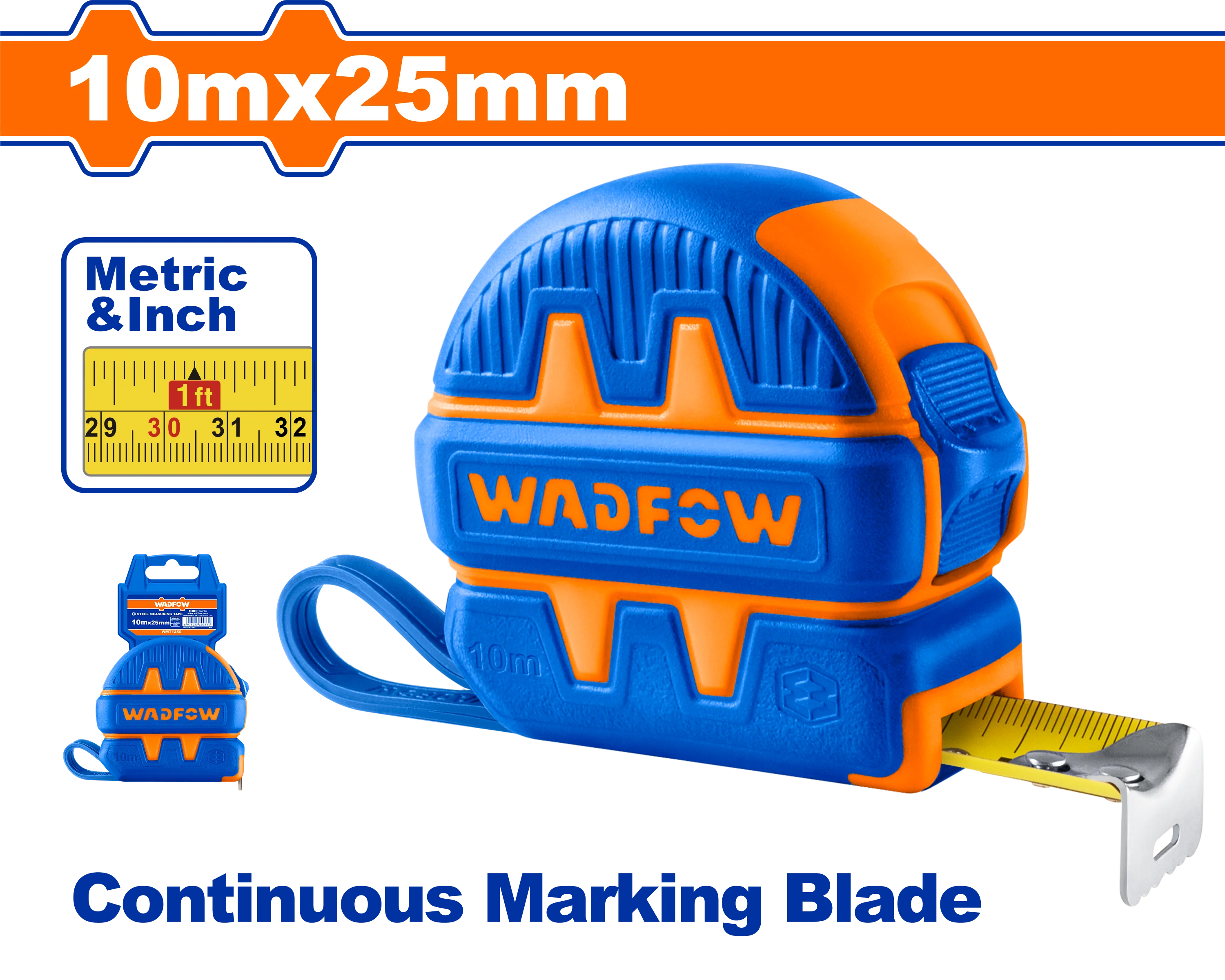 Wadfow Steel measuring tape WMT1250