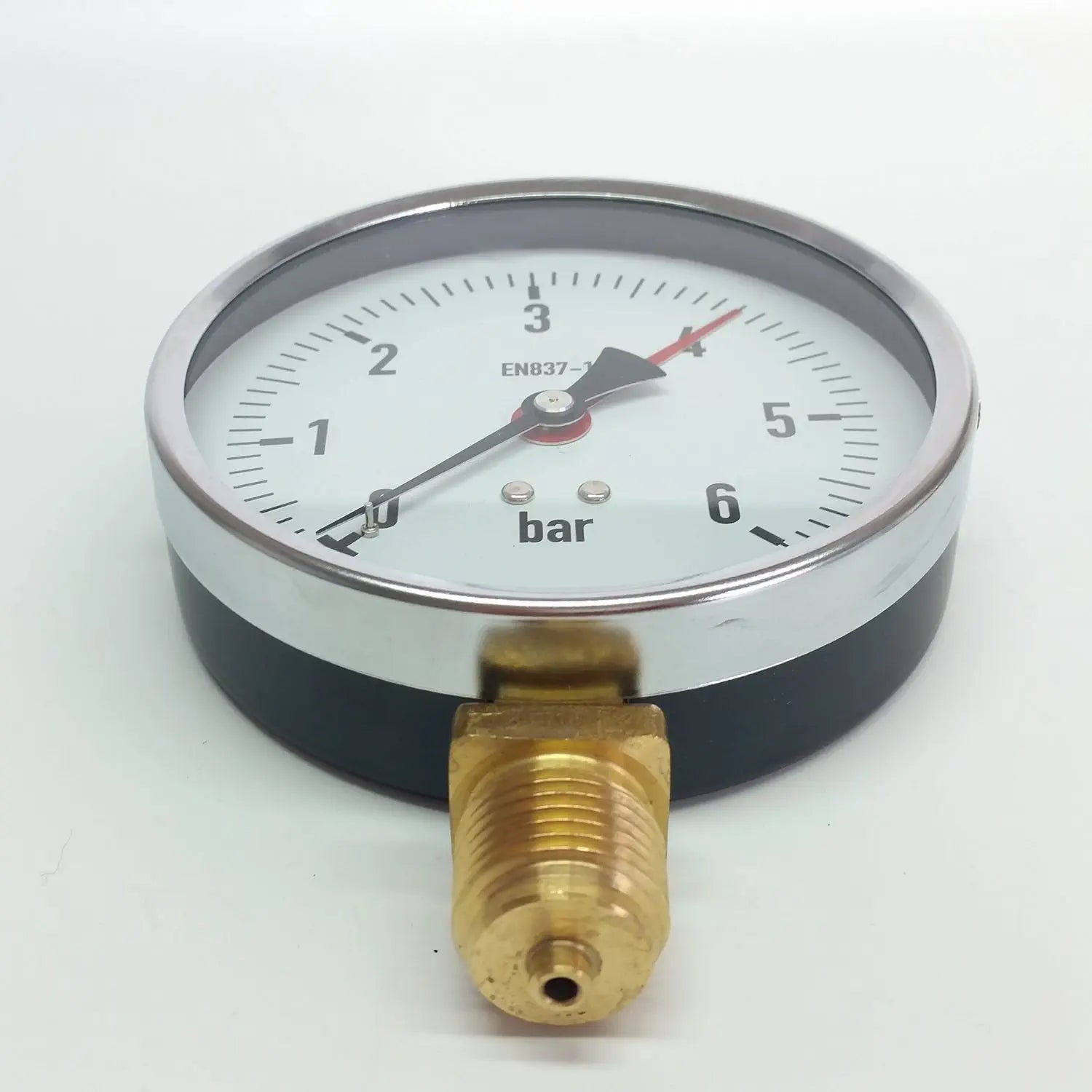 EMPEO Pressure Gauge - 4 Inch Dial, 1/2 BSP, SS Body Brass Connection