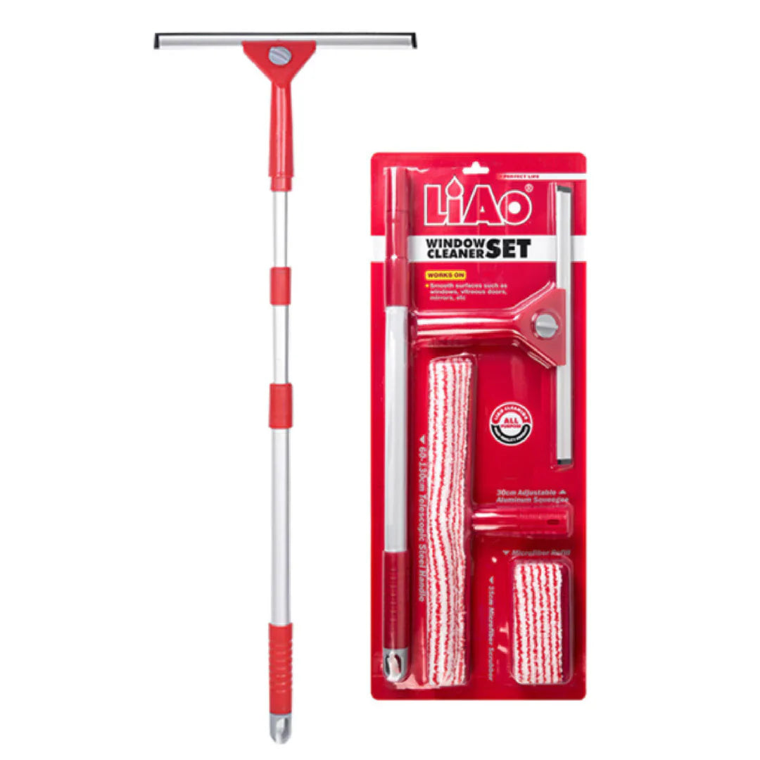 Window & Solar Panel Cleaner Set - 4ft Pole - LiAo
