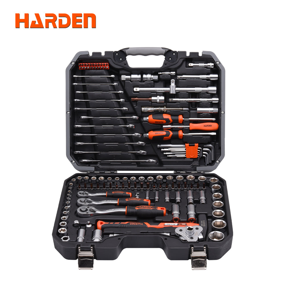Harden 120+2Pcs 1/2 " &3/8" &1/4 " Dr. Socket set
