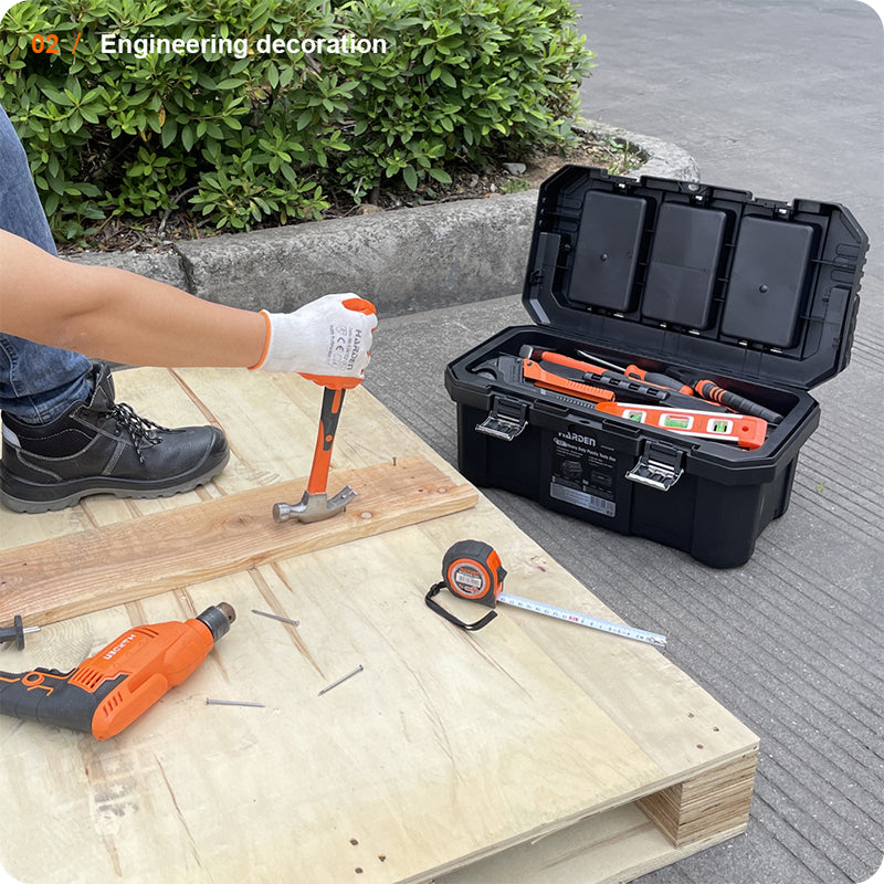 Harden 18" Heavy Duty Plastic Tools Box aluminum handle 520353