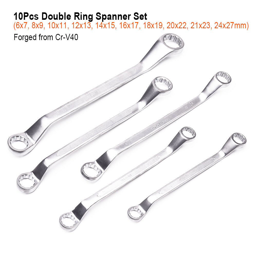 Harden 10pcs Double ring spanner