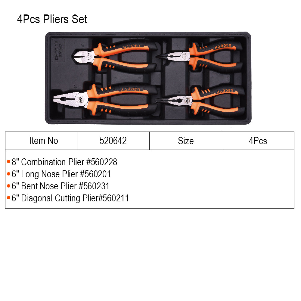 Harden 4pcs Pliers: